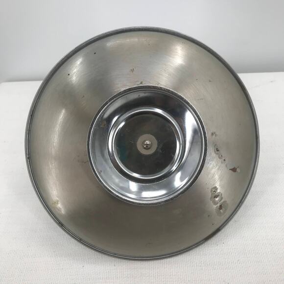 Vintage Tidbit Tray Metal Mid Century Modern Stainless Steel Round base Freeform - Picture 3 of 3